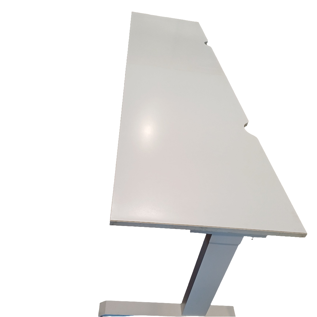 Double Straight Desk - White