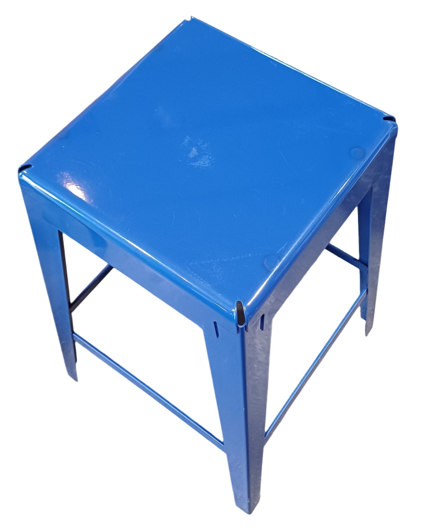 Blue Metal Bar Stool
