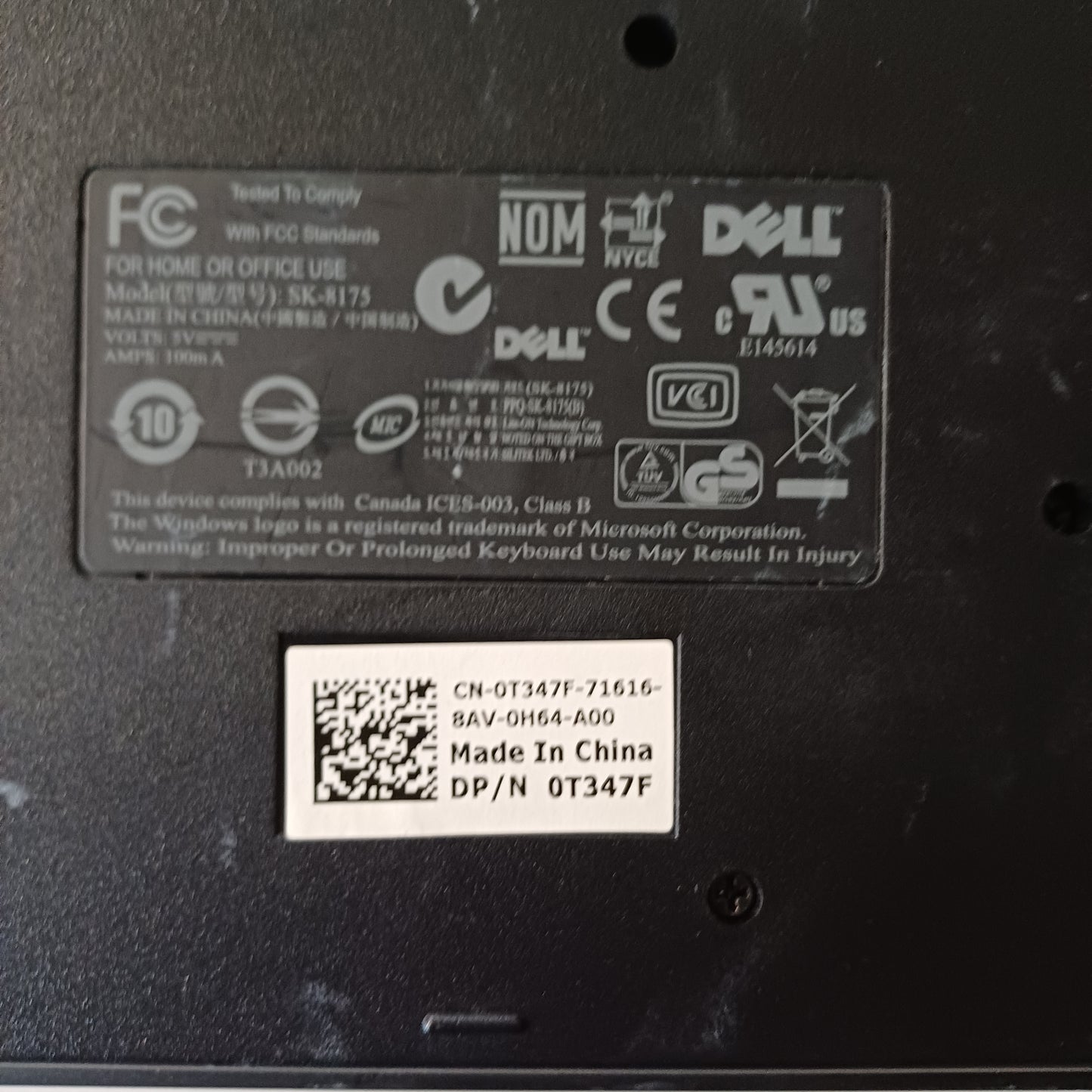 Wired keyboard- Dell 1