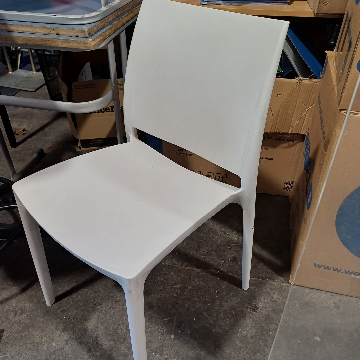 White plastic Chair