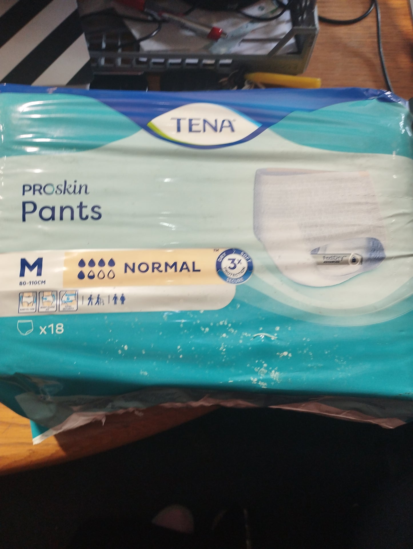 TENA ProSkin Continence Pants Unisex Normal Medium, Packs of 18