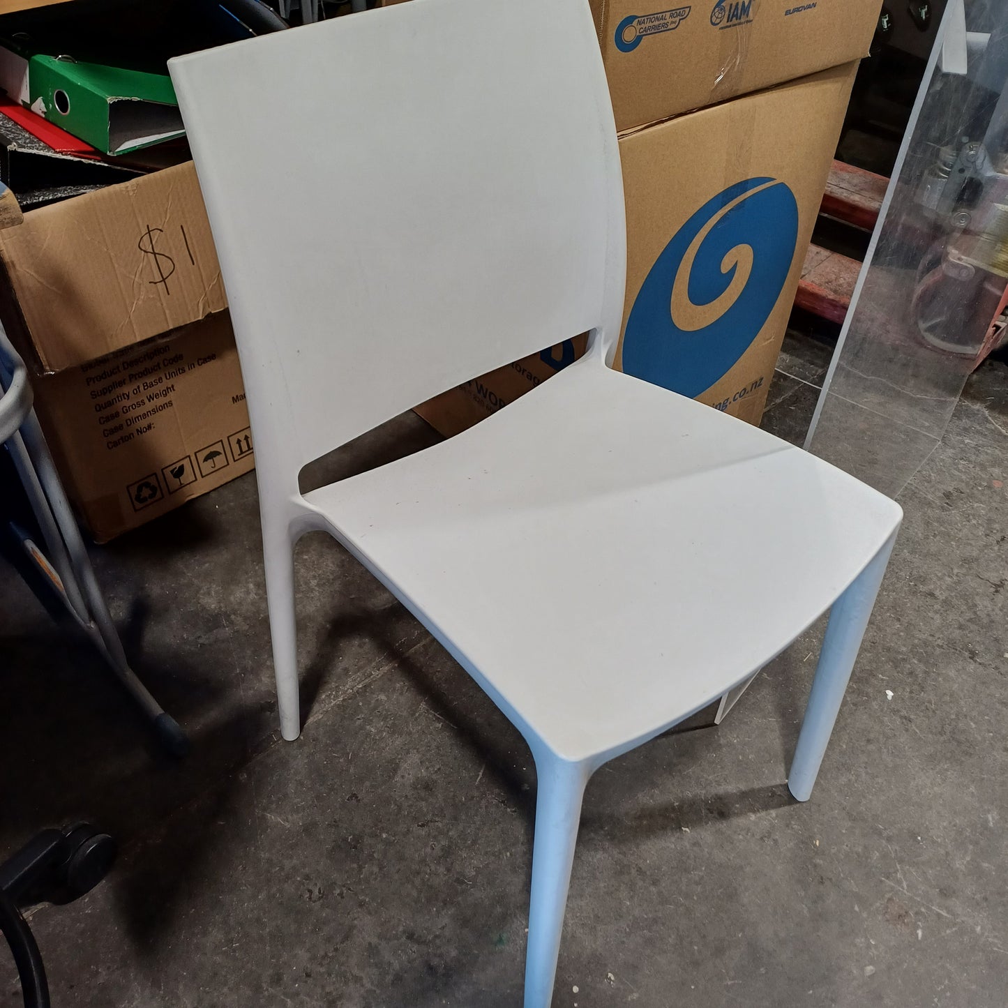 White plastic Chair