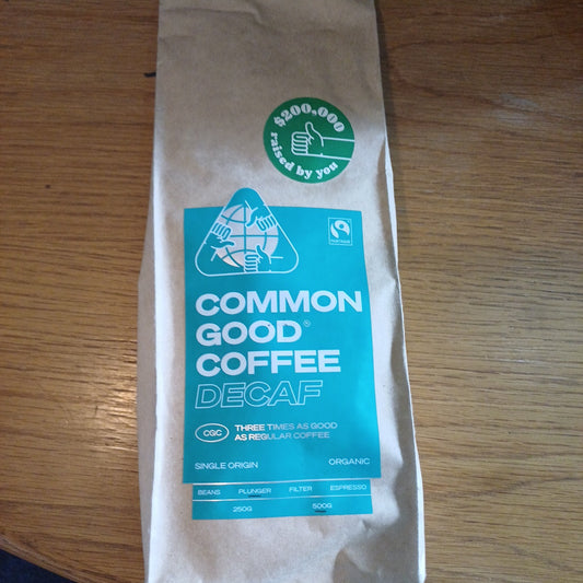 Common good coffee- decafe- 500grams- Plunger