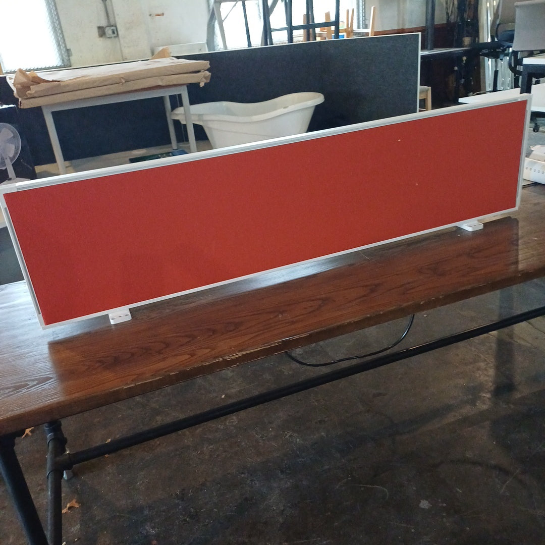 Free standing Desk divider screen - Red