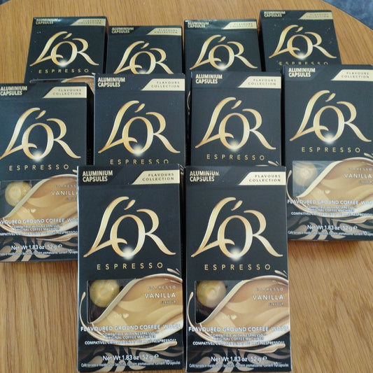 LOR espresso capsules-vanilla- 10 capsules per box X 10