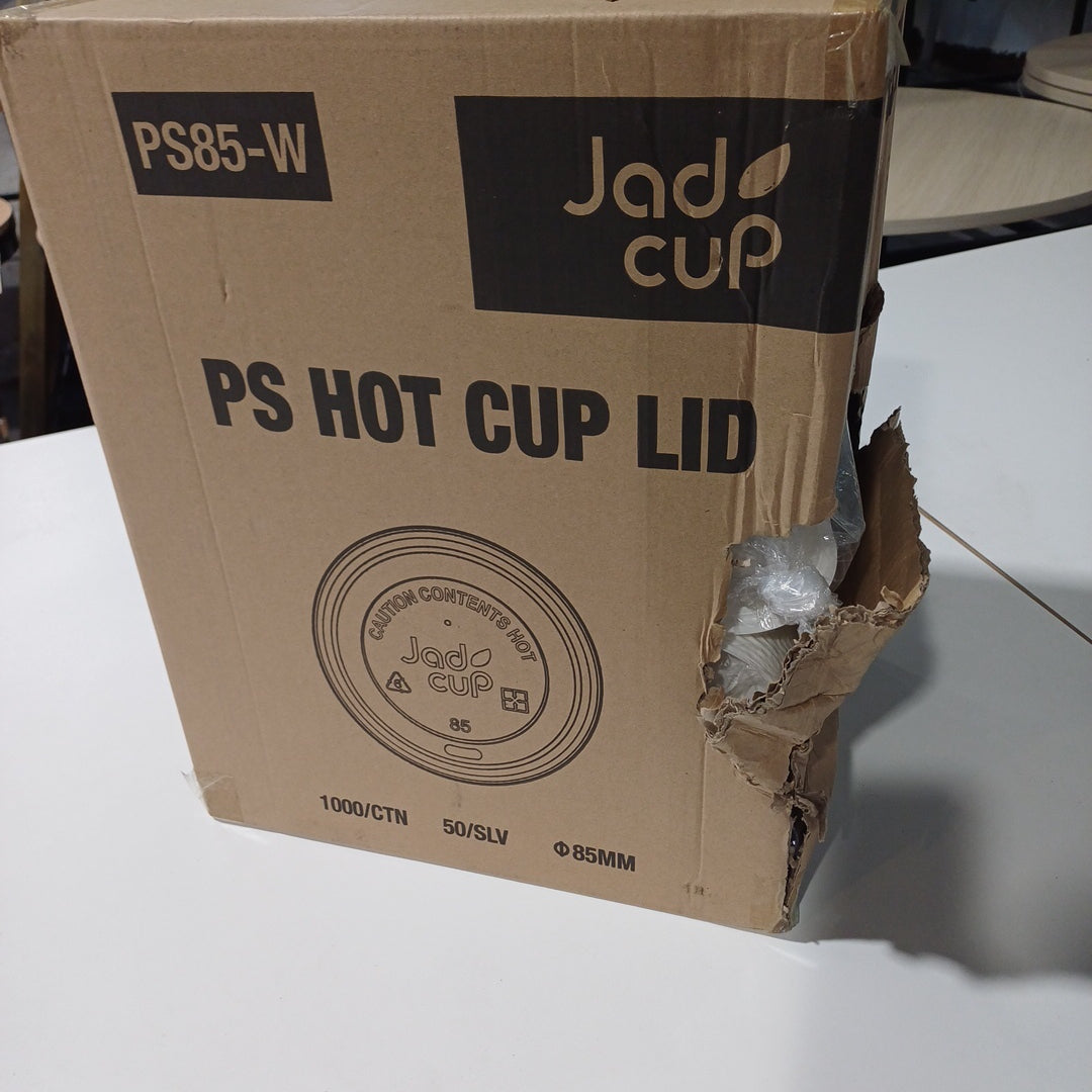 Plastic Cup Lids- White, Carton of 1000s