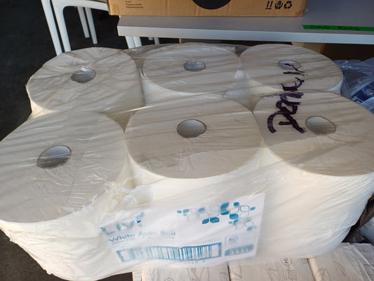 Livi Essentials Paper Towel Roll Auto 2 Ply White 160m 3451, Carton of 6