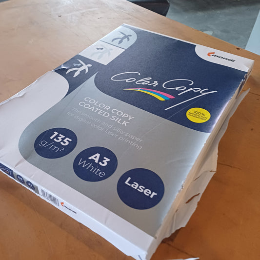 Color Copy A3 135gsm White Silk Laser Paper, Pack of 250