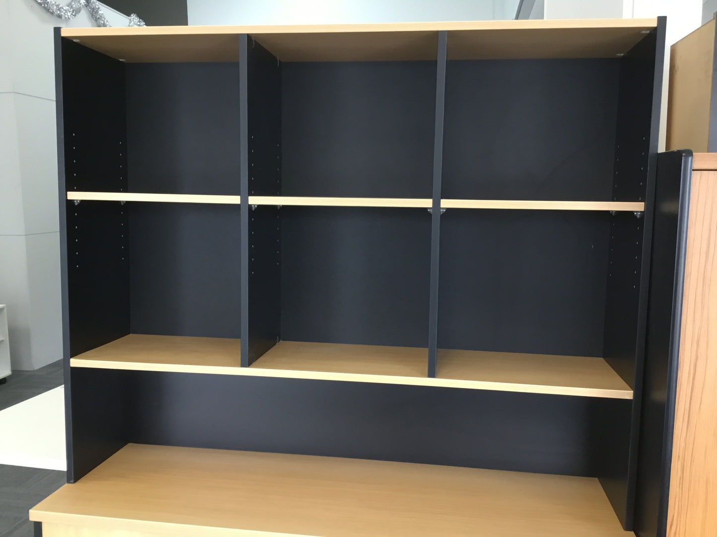 Large Woodgrain Storage Shelf