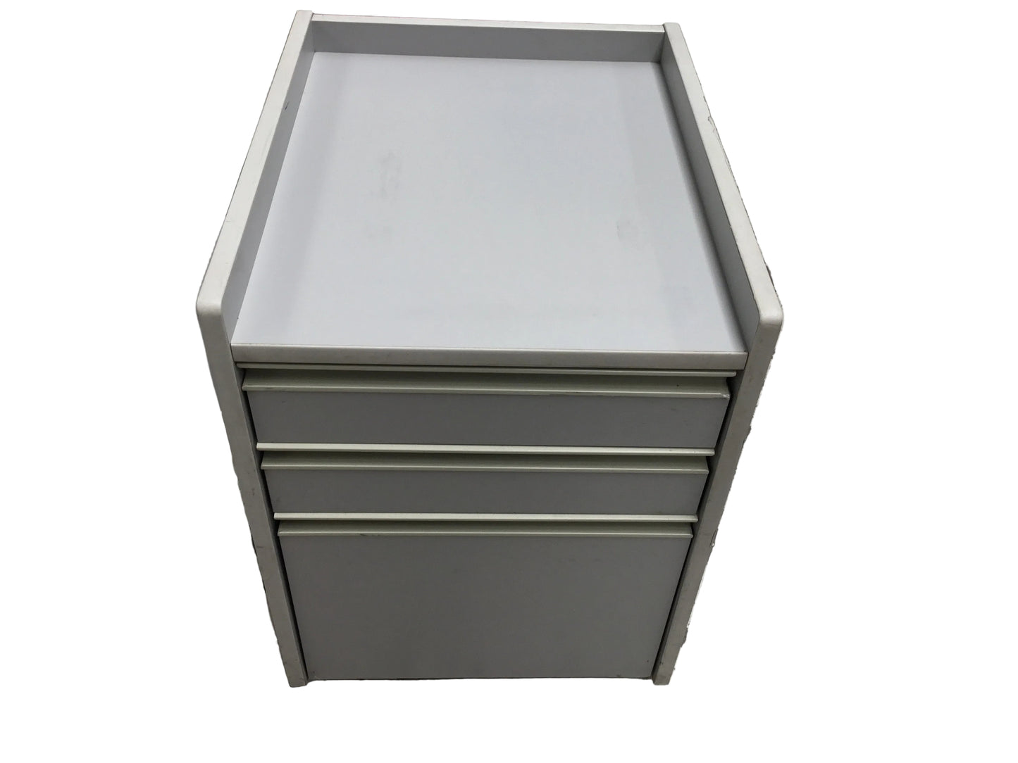 Grey 3 drawer unit without handles