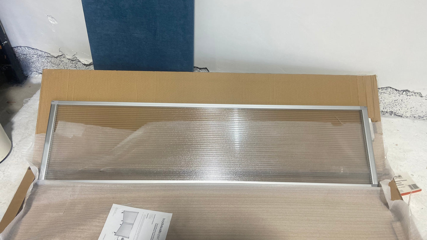 Transparent desk partition