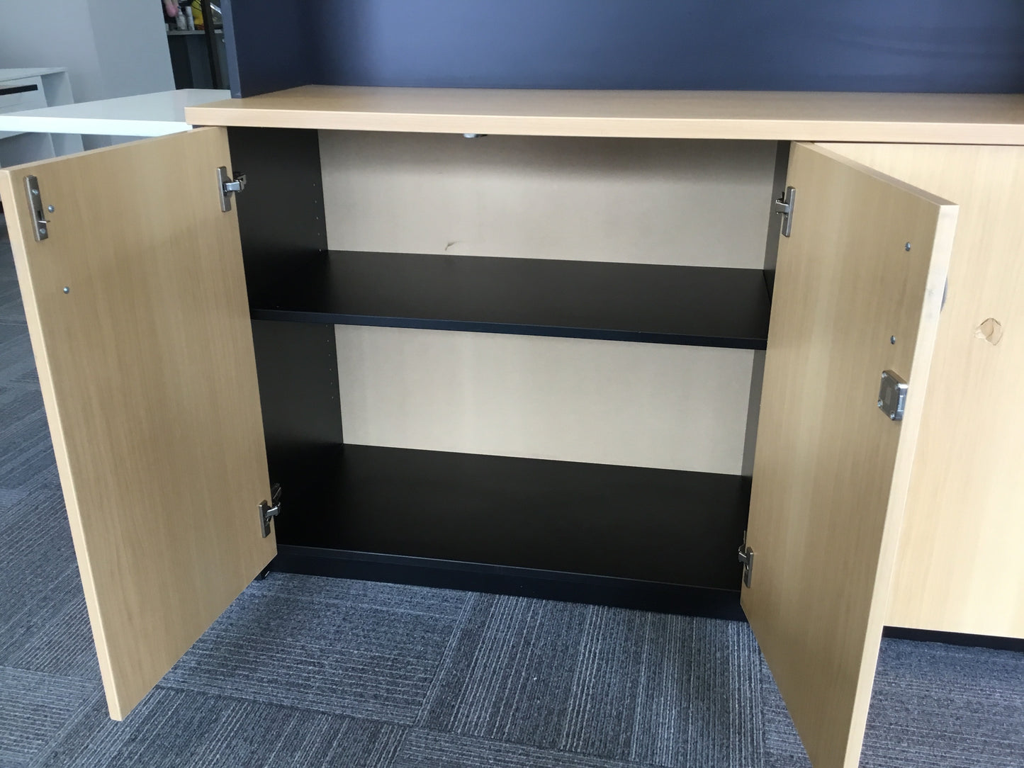 Large Woodgrain Storage Shelf