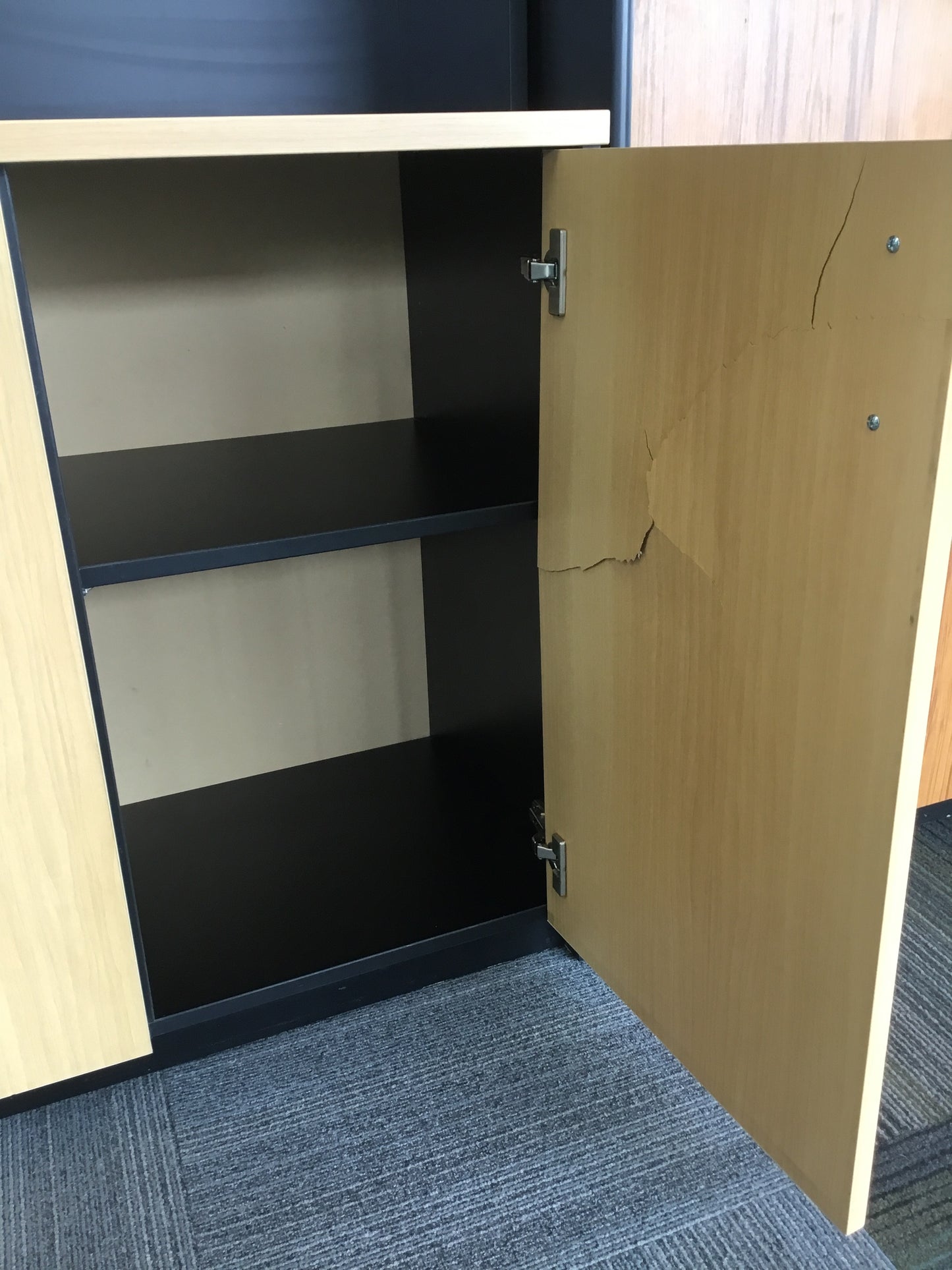 Large Woodgrain Storage Shelf