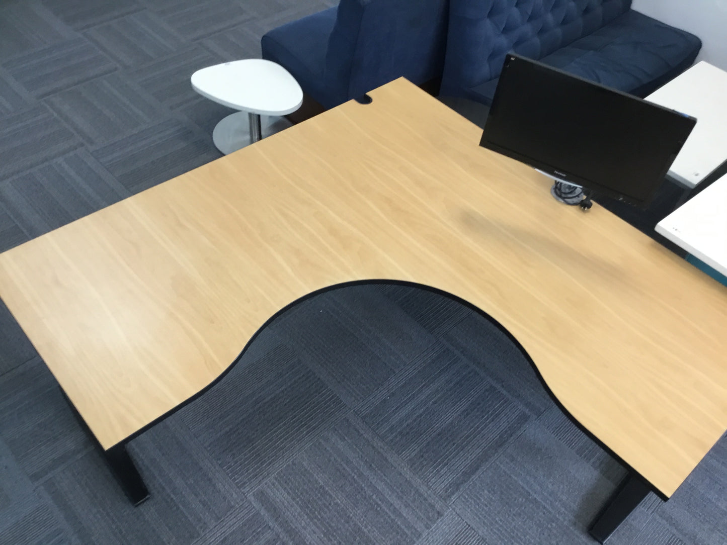 L-shape Desk- Wood Grain Top