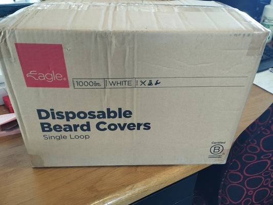 Disposable beard covers- single loop- white