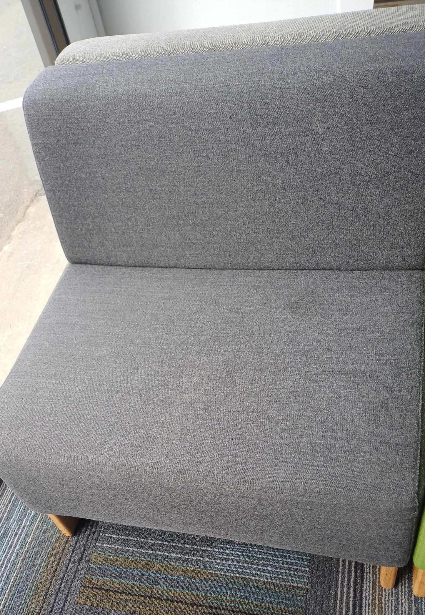 Single Seater dark grey couch