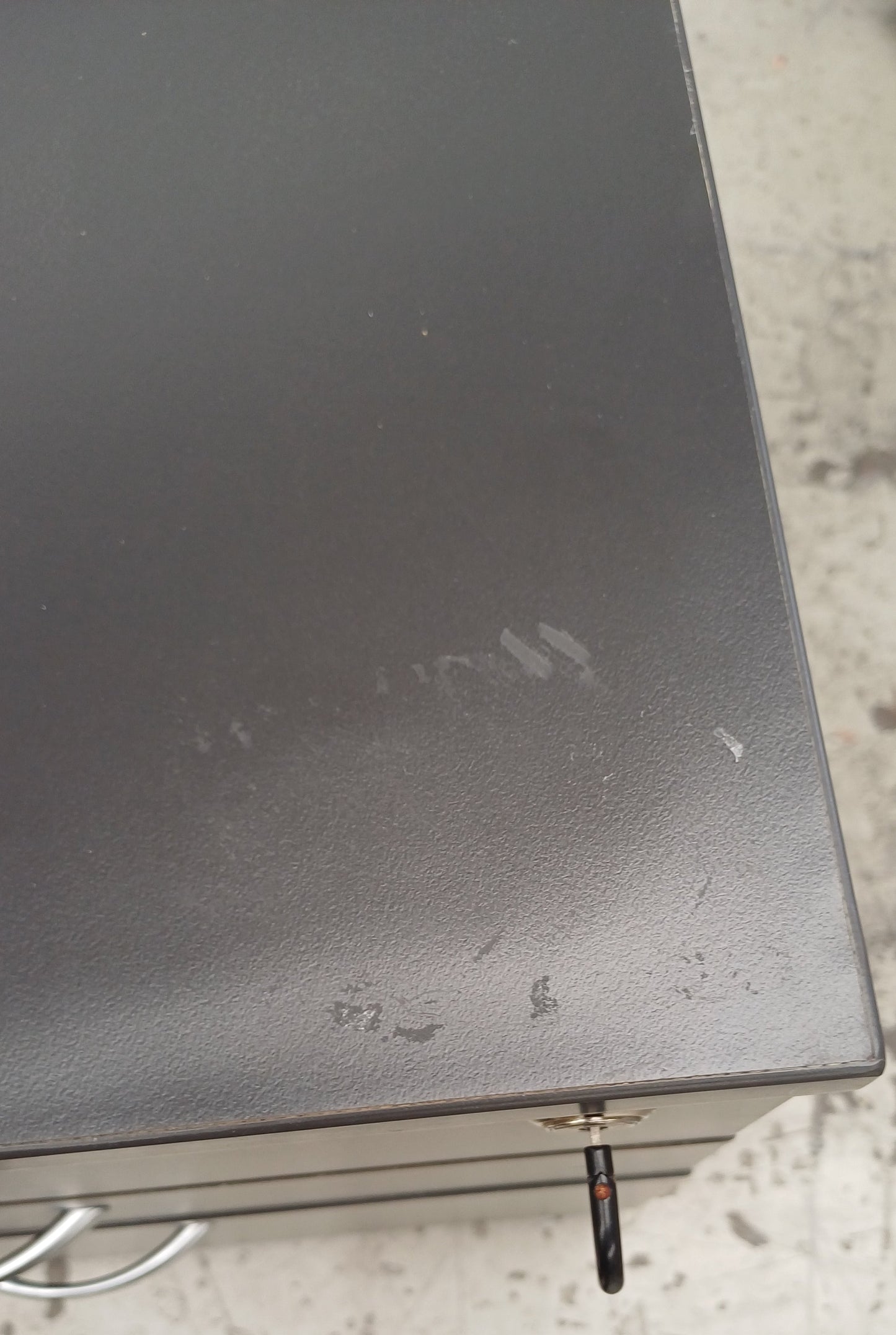 Small Dark Grey Cabinet with Drawers