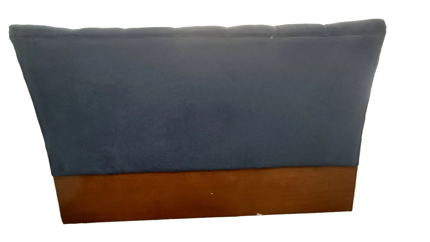 Small Navy Blue Armless Sofa