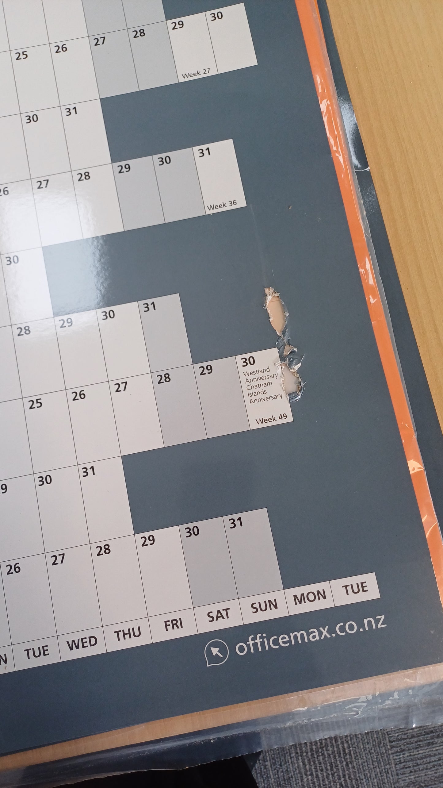 Office max 2026 wall planner