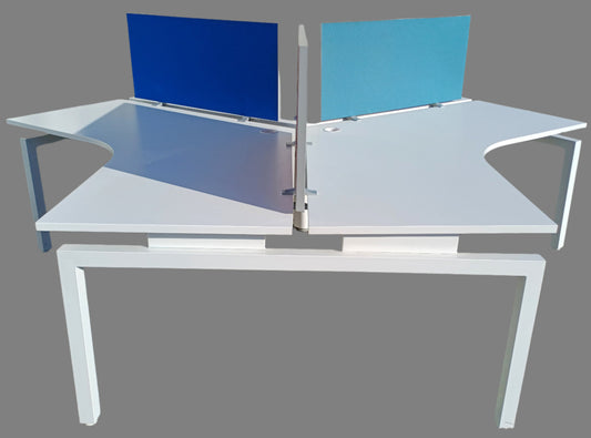 3 Person Pod Desk with Dividers