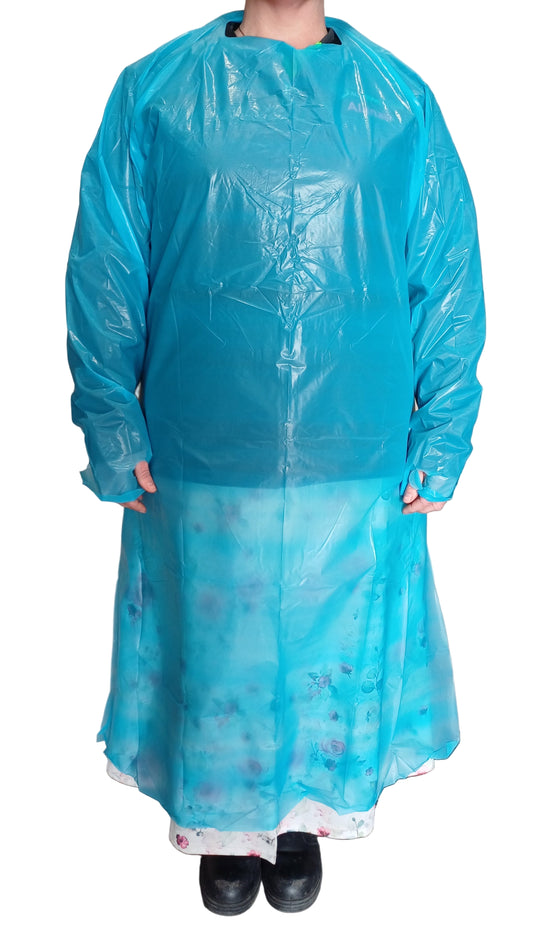 Disposable polythene aprons