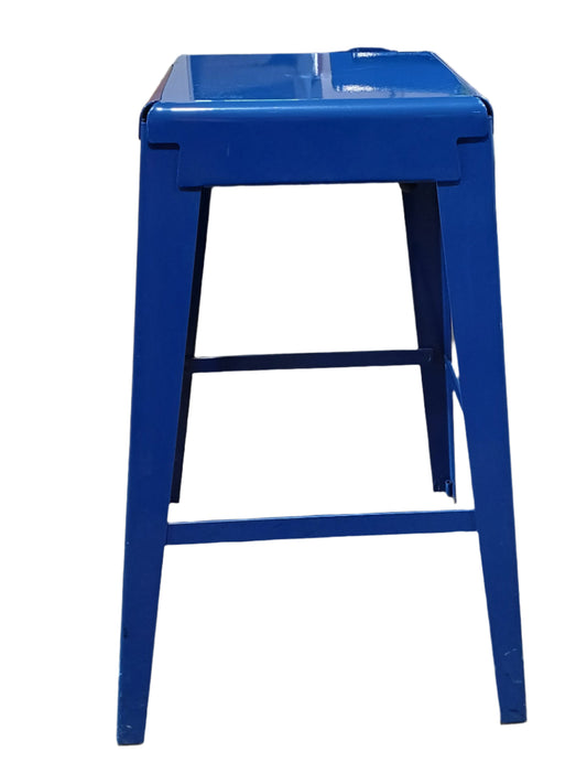 Blue Metal Bar Stool