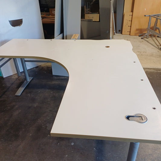 White Wind Up Desk