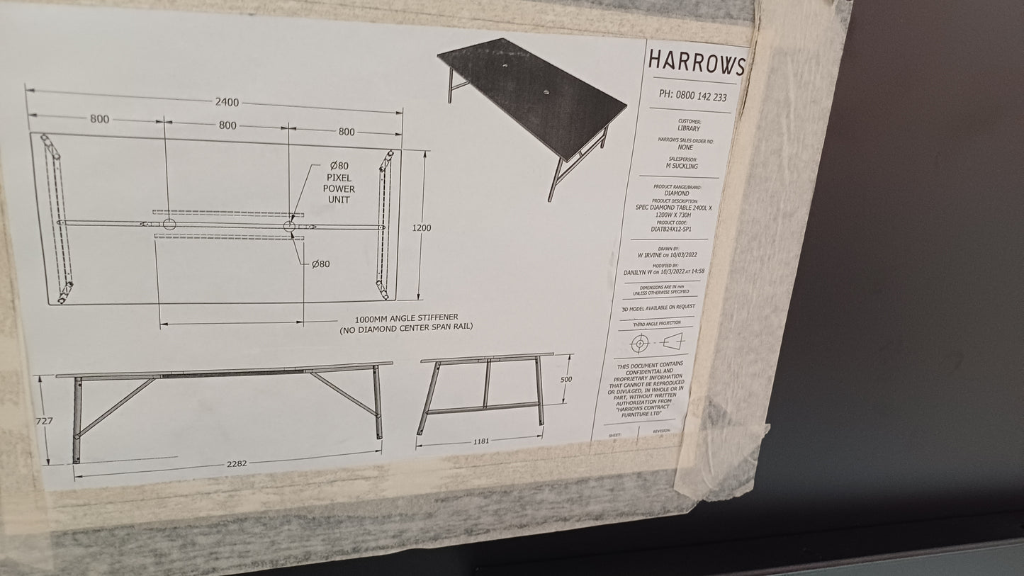 Large Black Table-with plugs