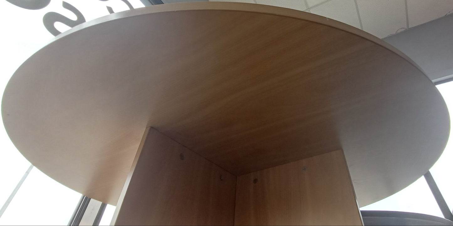 Round Woodgrain Table