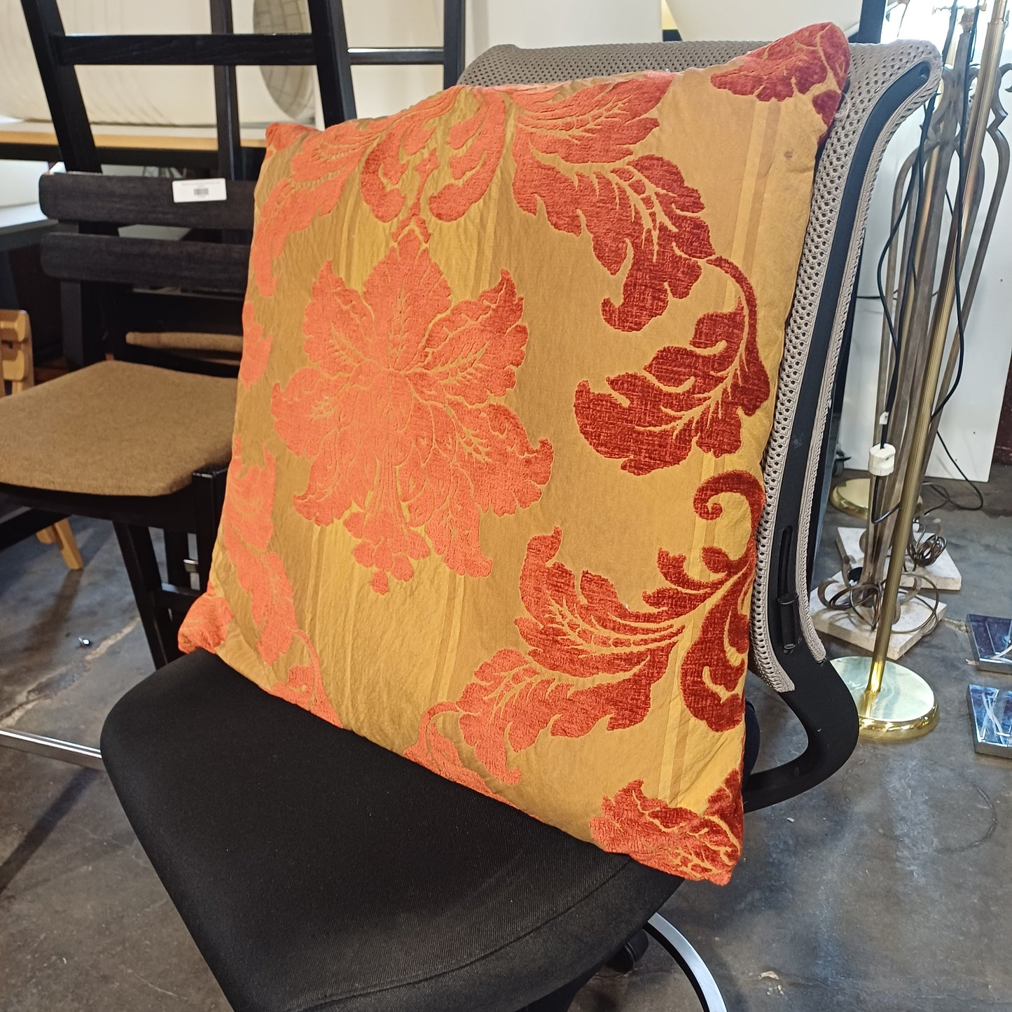 Large cushion-Red and Gold design