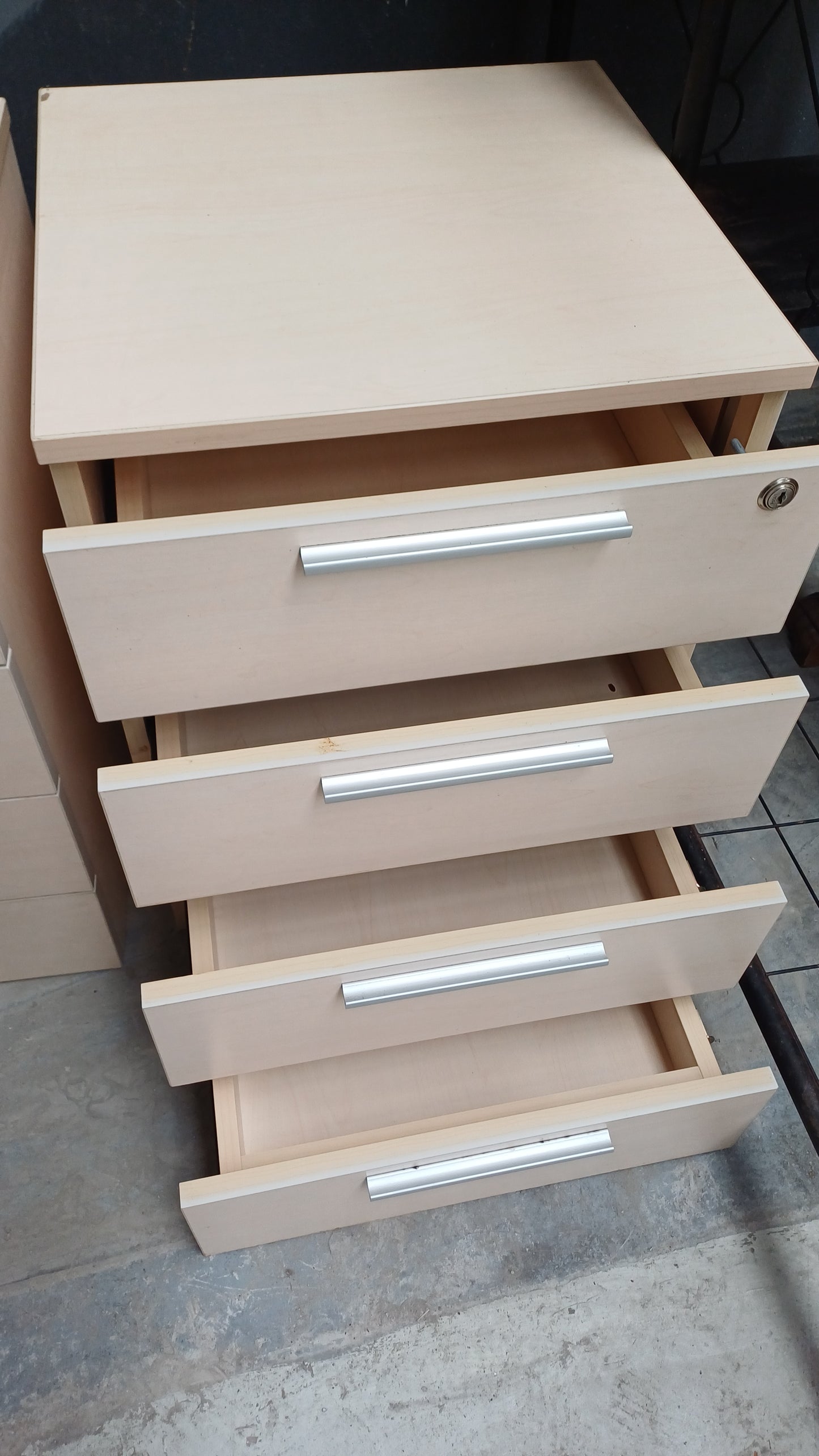 Cream small office cabinet