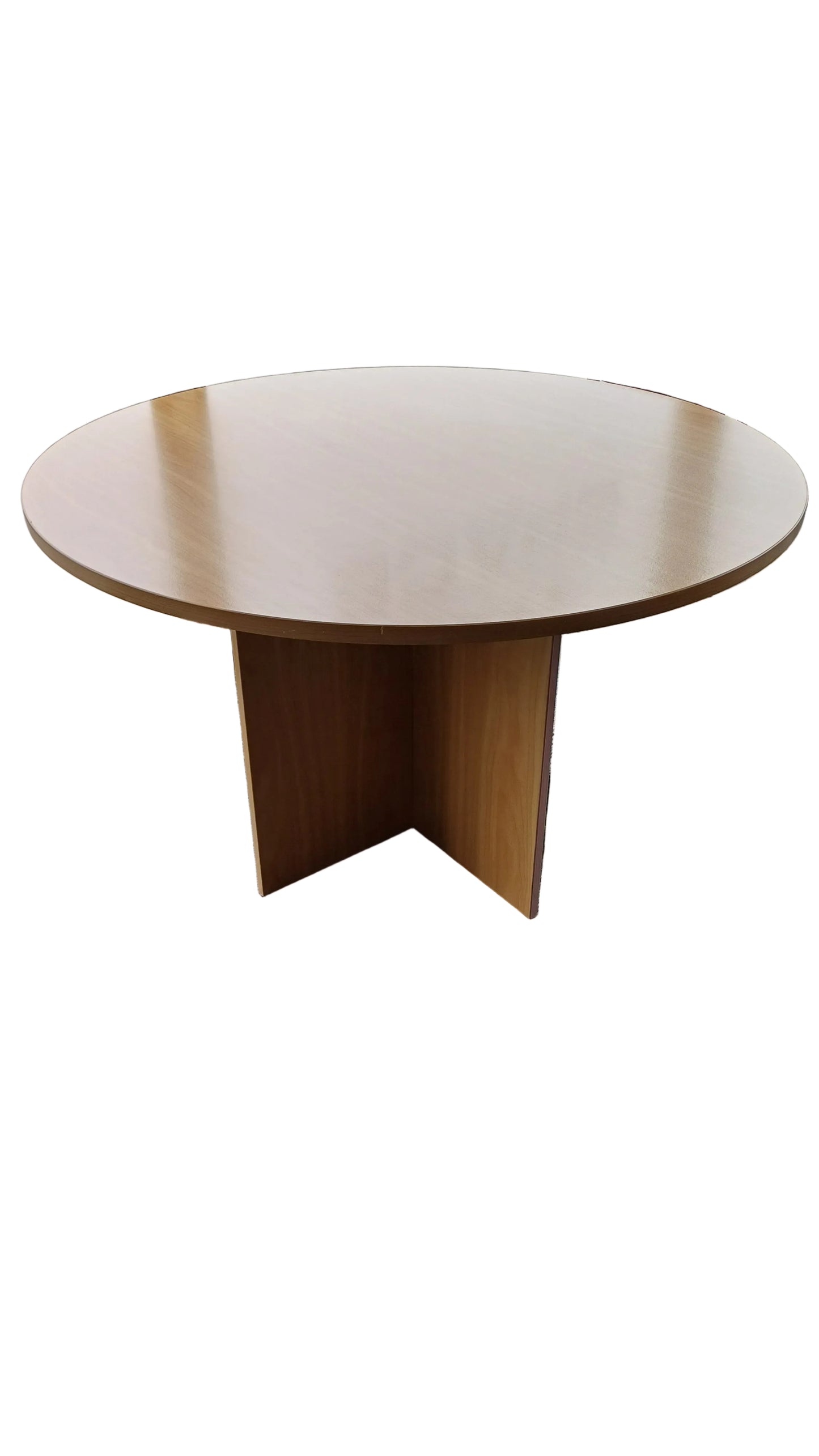 Round Woodgrain Table