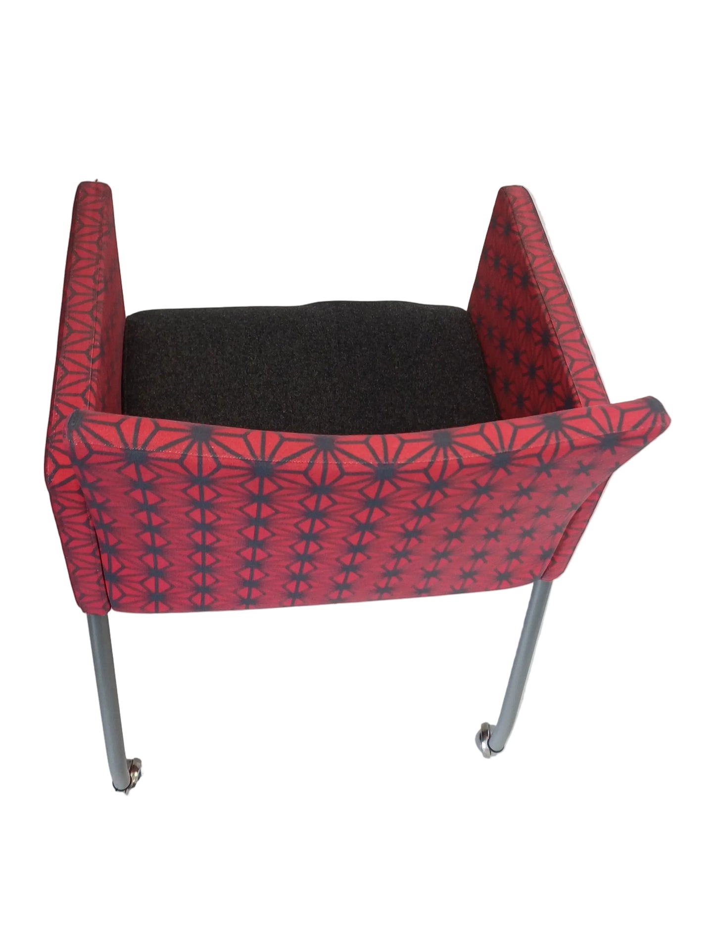 Red & Grey boardroom chairs on wheels