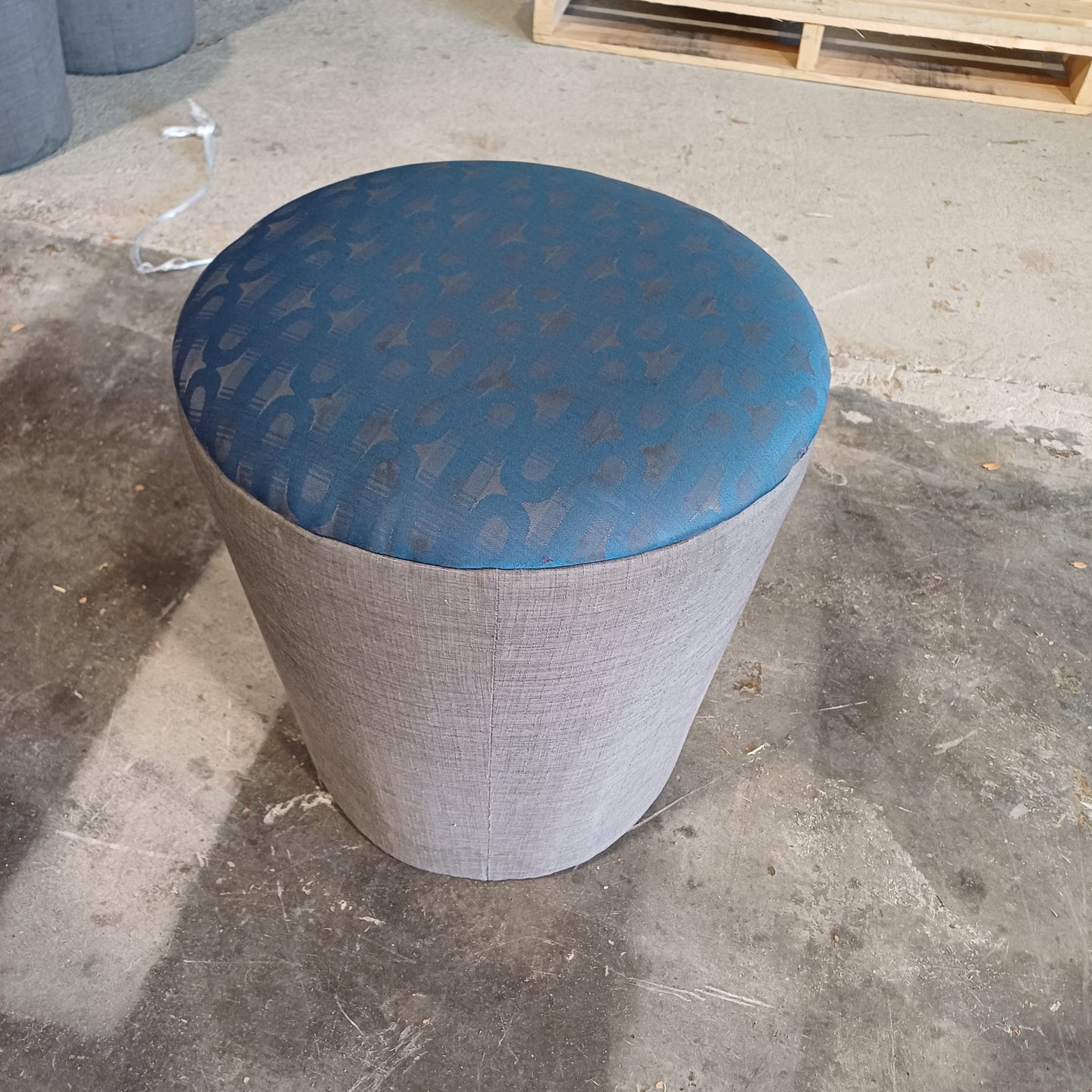 Small Ottoman- Dark Blue