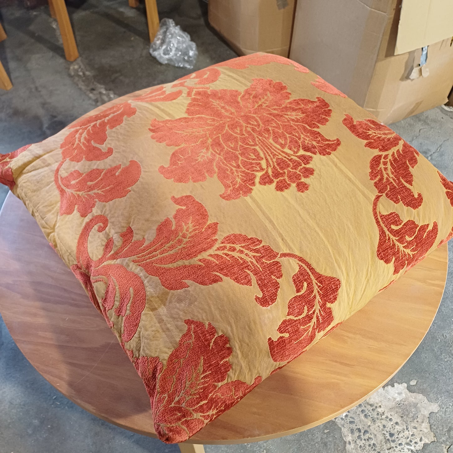 Large cushion-Red and Gold design