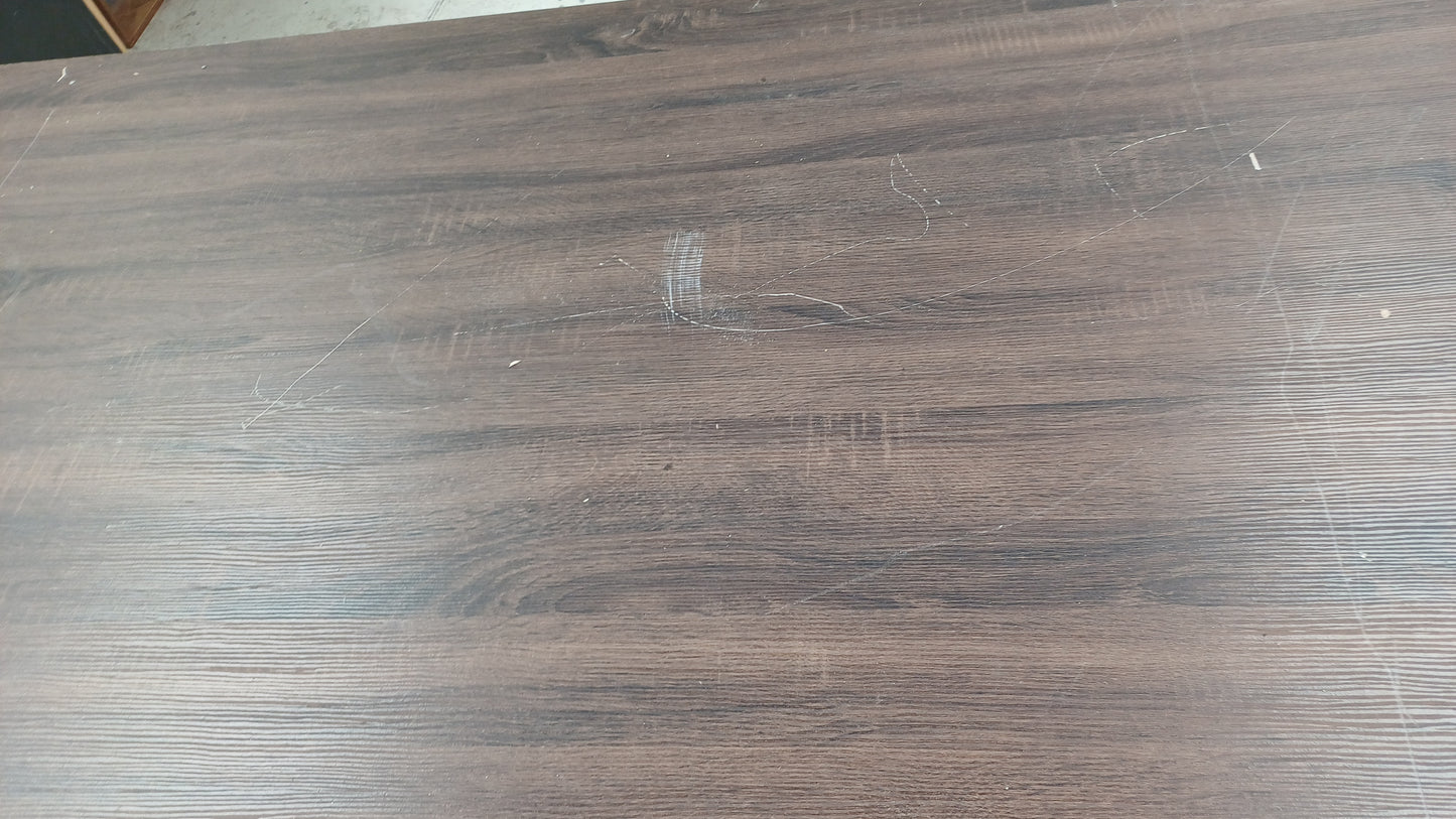 Brown straight desk