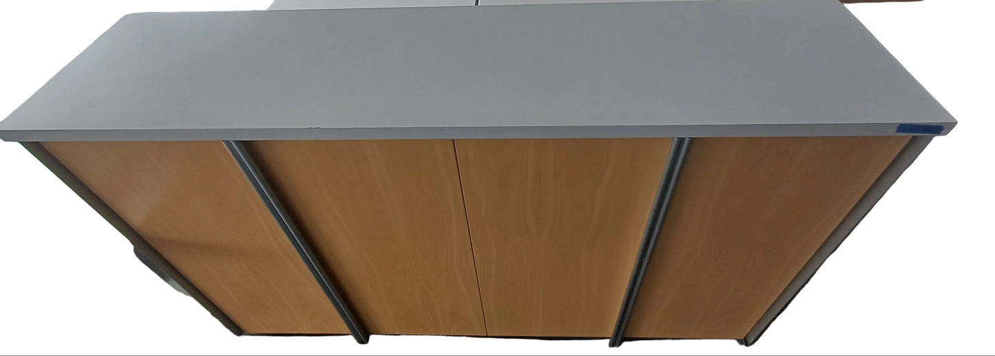 Large Two Door Cabinet with Double Shelf Interior