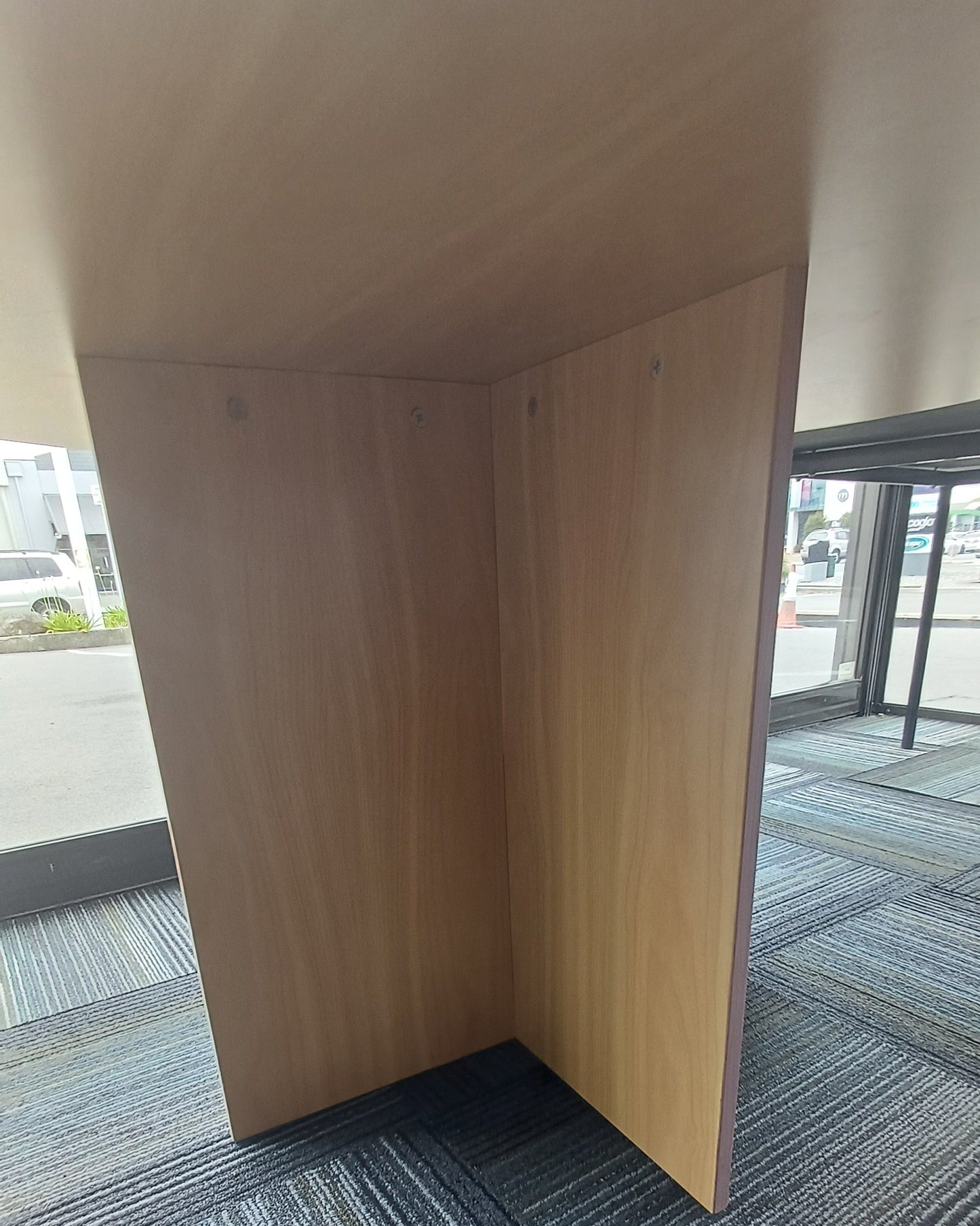 Round Woodgrain Table