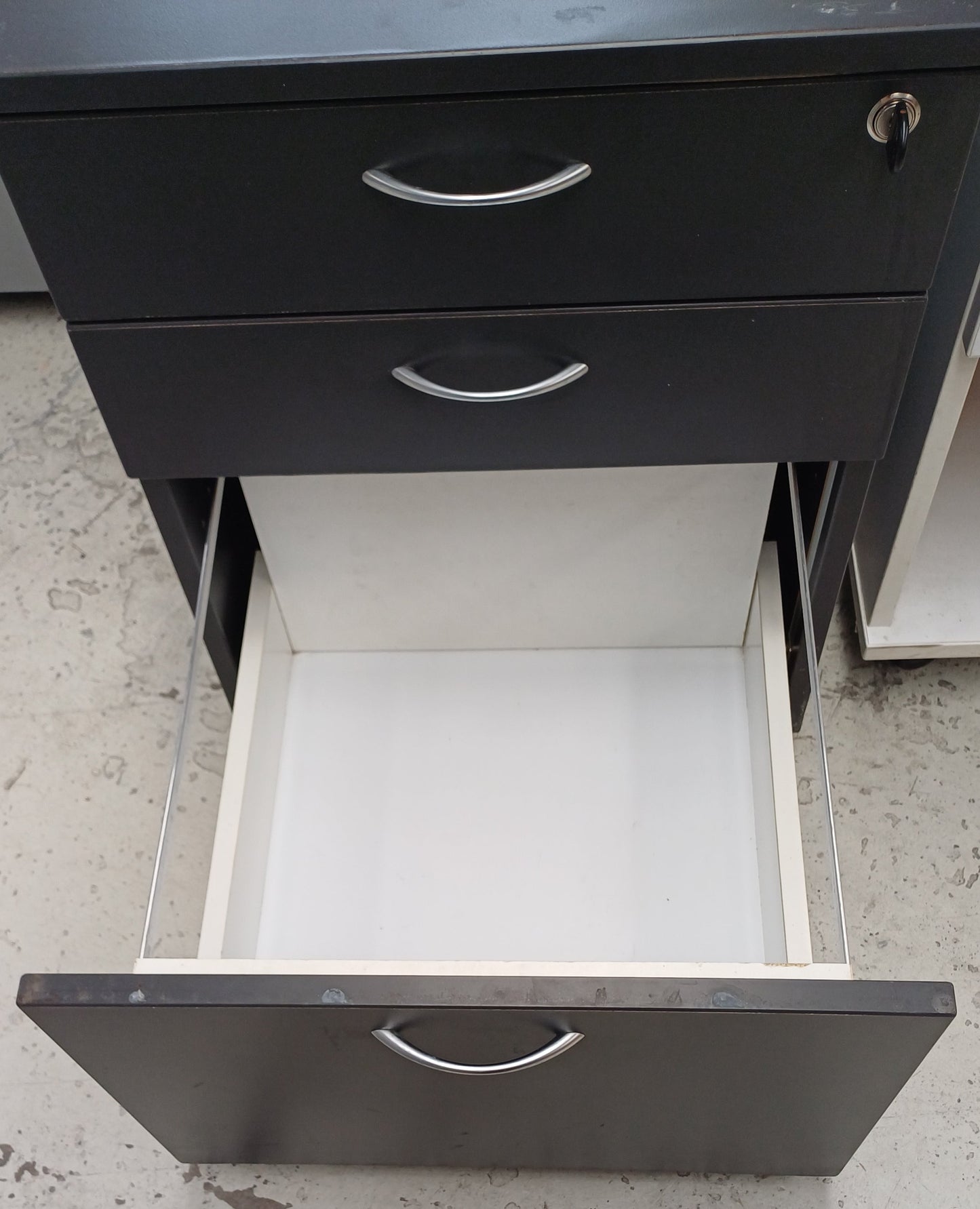 Small Dark Grey Cabinet with Drawers