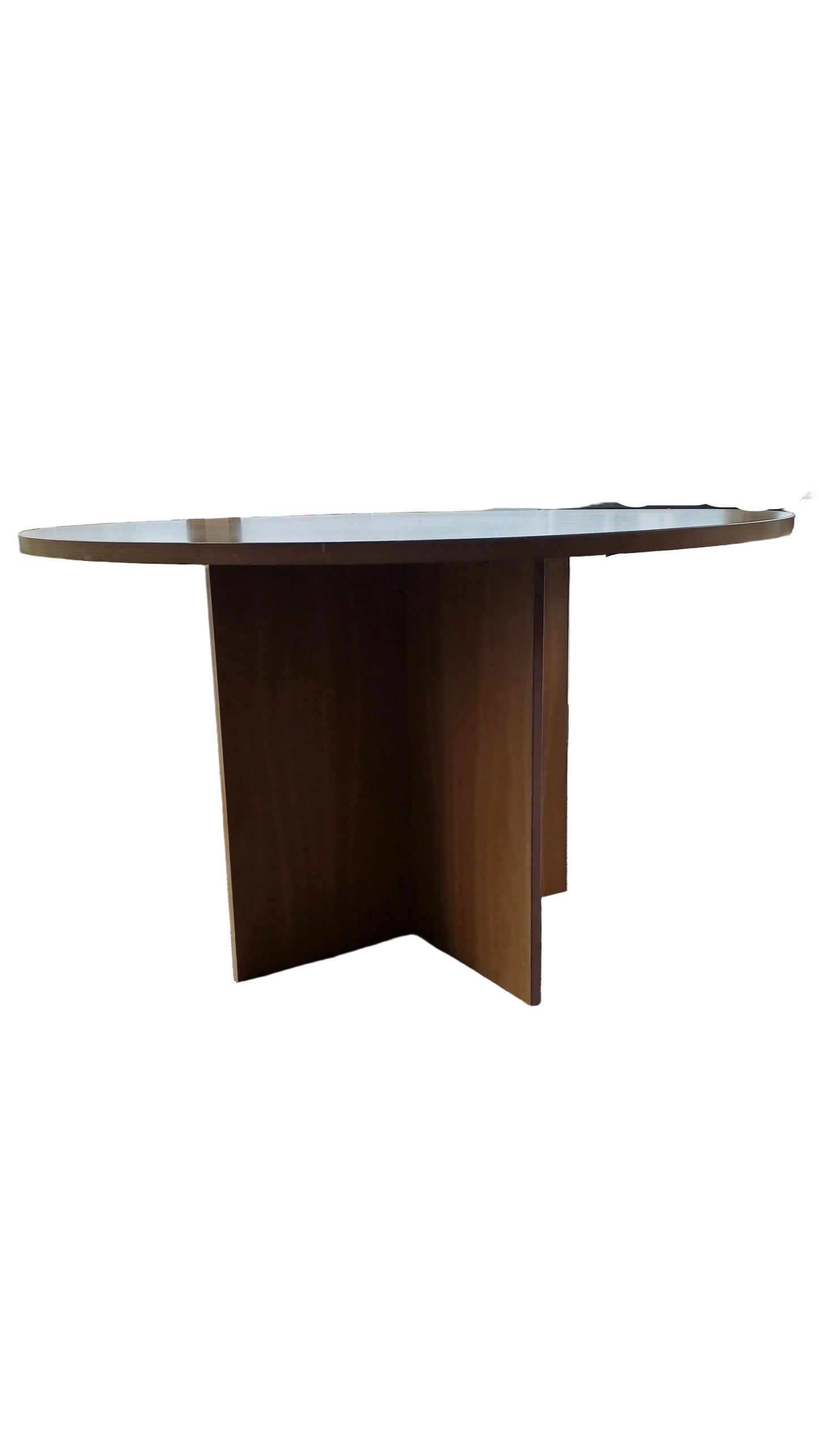 Round Woodgrain Table