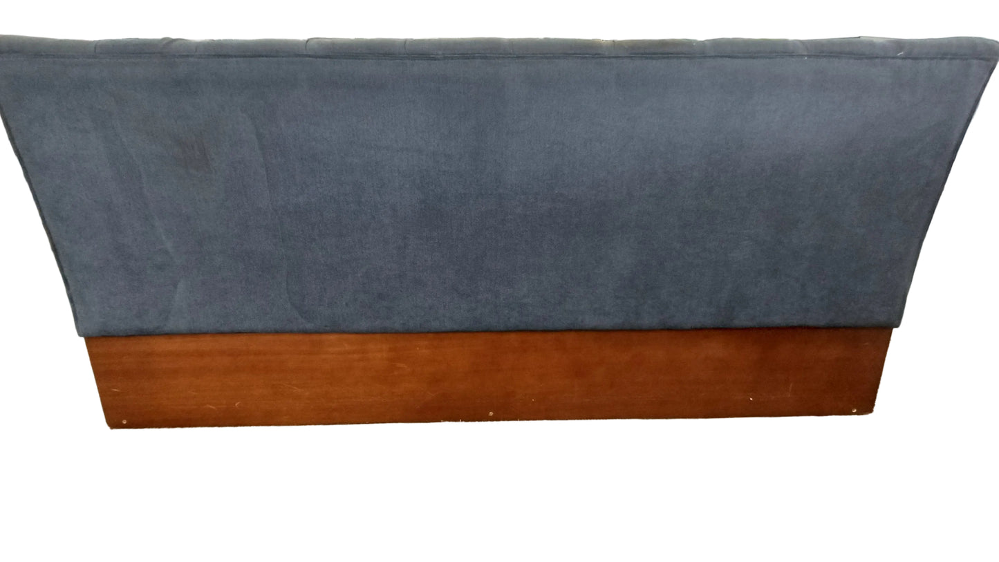 Large Navy Blue Armless Sofa