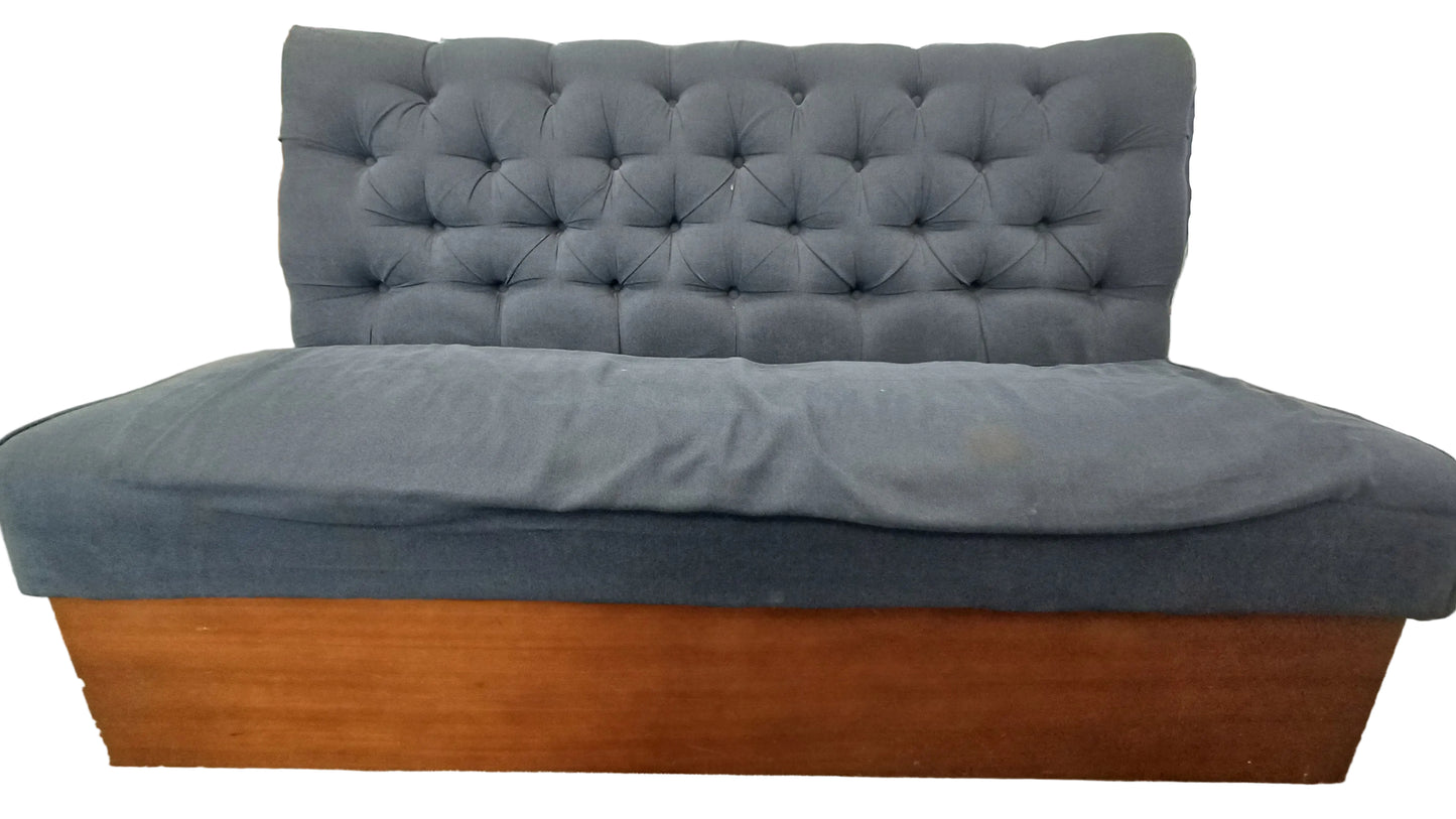 Small Navy Blue Armless Sofa