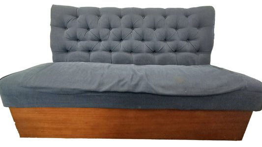 Small Navy Blue Armless Sofa