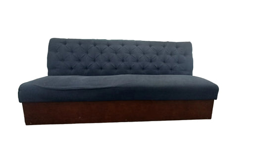 Large Navy Blue Armless Sofa