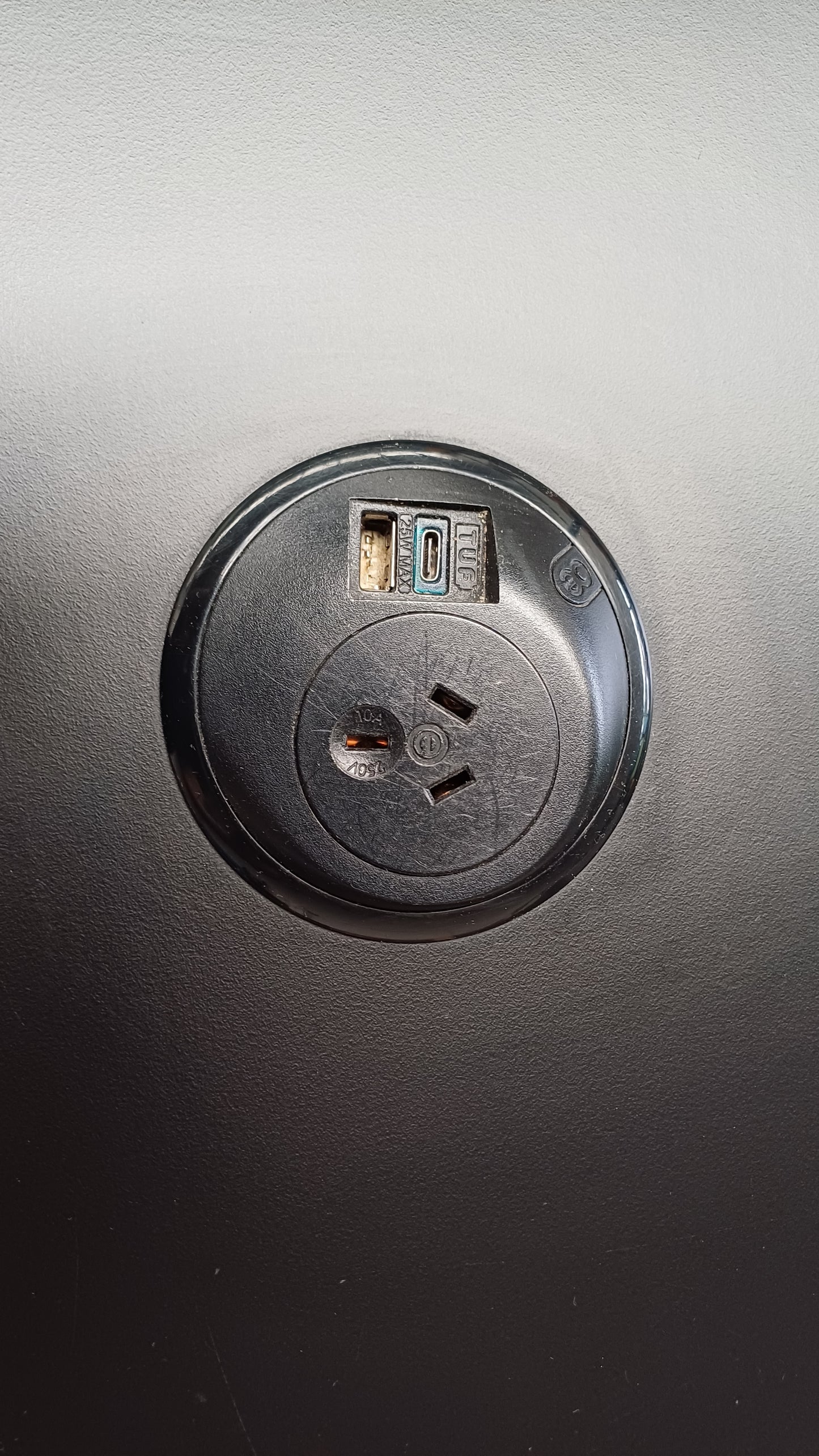 Large Black Table-with plugs