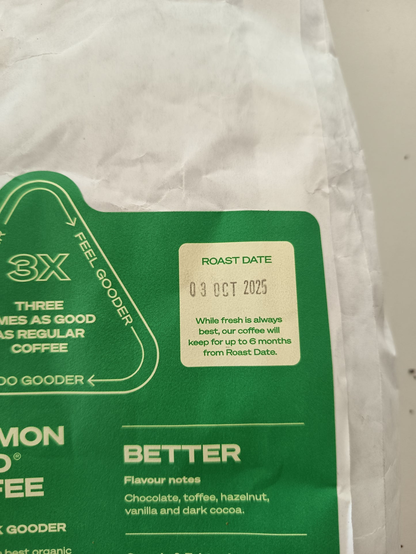 Common Good Coffee Fairtrade Better Blend Coffee Beans 1kg