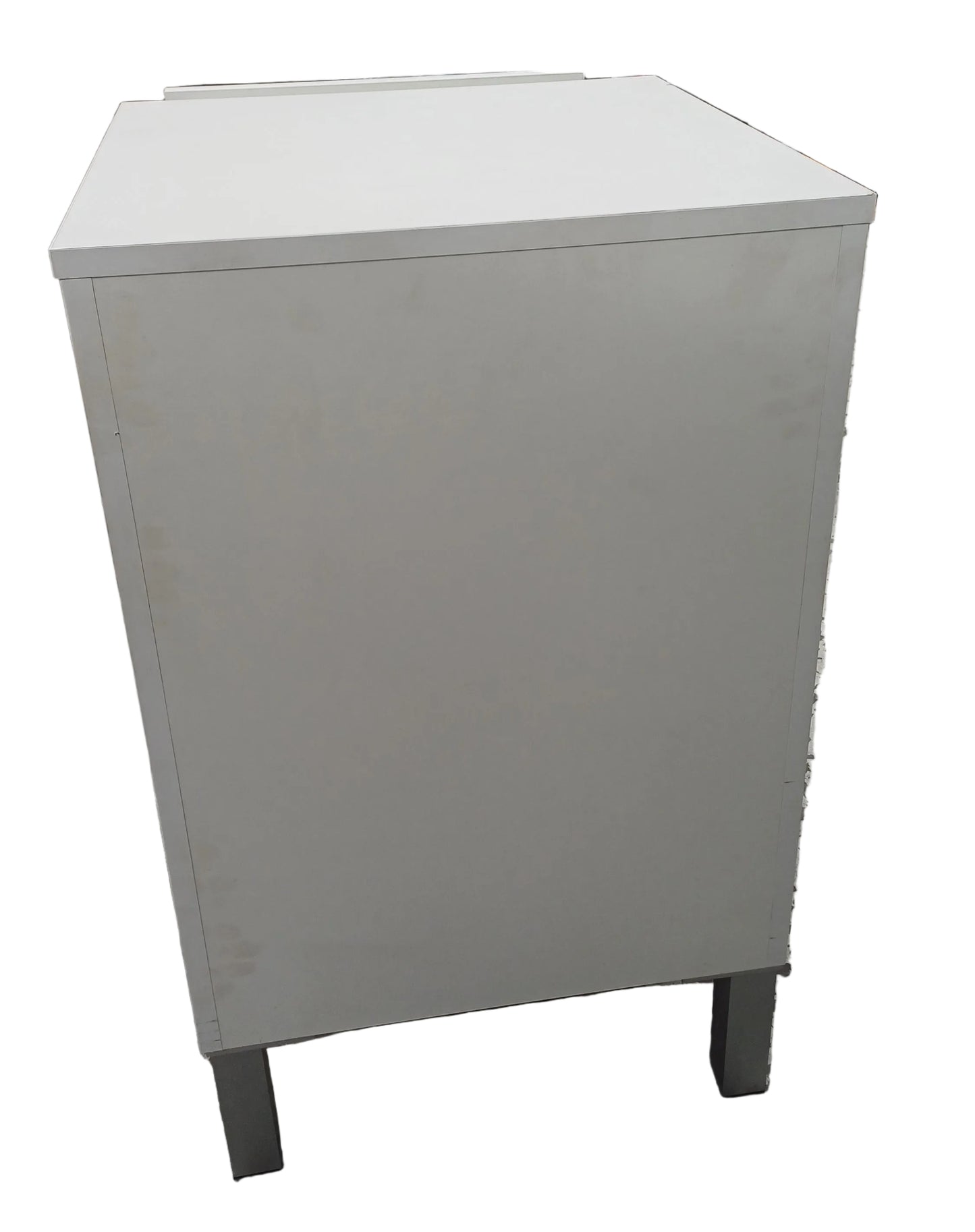 White 2 drawer bedside table