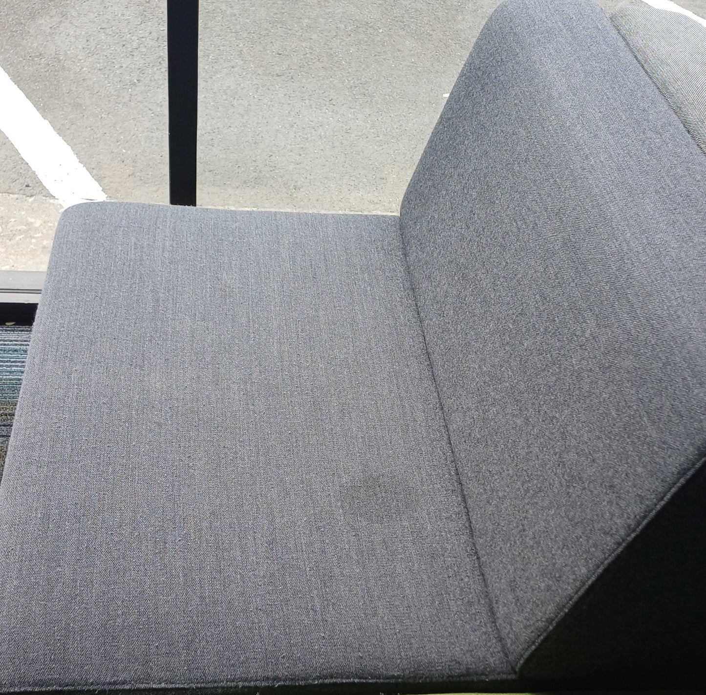 Single Seater dark grey couch